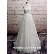 ZM16038 Elegant White Beach Wedding Dresses Casual Simple Softy Chiffon Wedding Gown